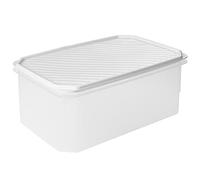 TATAY Contenitori Ermetici per Alimenti 4,7L Top Flex | Coperchio a Pressione | Contenitori Plastica per Alimenti | Microonde, Lavastoviglie, Frigo, Freezer | Senza BPA | 28,5x18,5x12,2 cm, Bianco