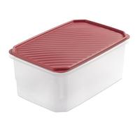 TATAY Contenitori Ermetici per Alimenti 4,7L Top Flex | Coperchio a Pressione | Contenitori Plastica per Alimenti | Microonde, Lavastoviglie, Frigo, Freezer | Senza BPA | 28,5x18,5x12,2 cm, Rosso