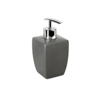 Tatay Dispenser di sapone THAI Desktop Collection, in ceramica, grigio antracite, misure 7,5 x 7,5 x 15
