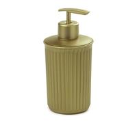 TATAY Dispenser Sapone Bagno Oro | Plastica Riciclata | Dispenser Sapone Liquido Moderno | Facile da Ricaricare | Dosatore Sapone Antigoccia | Fabbricato in Spagna - Collezione Baobab