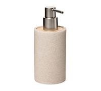 TATAY Dispenser sapone da bagno BORA, Poliresina, Senza BPA, Colore Beige. Misure 9 x 7,3 x 17 cm