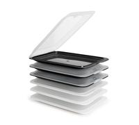 Tatay Fresh 24 - Set di 6 contenitori per salumi e alimenti. Bianco e nero