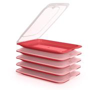 Tatay Fresh - Set di 5 contenitori per salumi e alimenti. Borgogna 22