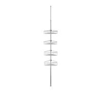TATAY Portaoggetti Telescopico per Doccia Bagno con 4 Cestelli | Alluminio Resistente a Umidità e Corrosione | Sistema di Fissaggio a Pressione | Supporta 40kg - 35,5 x 21,5 x 27 cm - Metallo