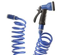 TATAY Kit tubo a spirale da 15 m con raccordi in plastica anti-UVA, ideale per terrazze e piccoli giardini.