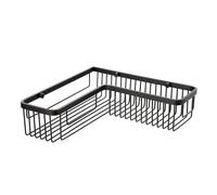 TATAY Mensola Bagno senza Foratura Angolare Rettangolare | Sistema di Fissaggio Incluso (Quick Fix) | Resiste 5 kg | Alluminio 100% Inossidabile | Cestello Doccia Organizer - 30x8,5x30cm - Nero