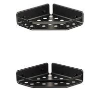 TATAY Mensola Bagno Senza Foratura Pack 2 Mensole Doccia Angolari in Alluminio | Include Viti e Sistema Fissaggio Quick Fix | Resiste all’Umidità | Moderno | 20 x 5,5 x 20cm - Modello Serenity - Black