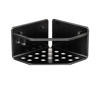 TATAY Mensola Bagno Senza Foratura Mensola Doccia Angolare Alluminio | Include Viti e Sistema Fissaggio Quick Fix | Resistente all’Umidità | Moderno | 20 x 12 x 20 cm - Modello Serenity - Nero