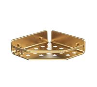 TATAY Mensola Bagno Senza Foratura Mensola Doccia Angolare in Alluminio | Include Viti e Sistema di Fissaggio Quick Fix | Resistente all’Umidità | Moderno | 20 x 5,5 x 20 cm - Modello Serenity - Oro