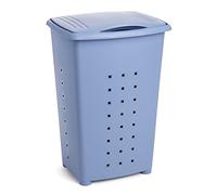 TATAY Millenium Cesto per Biancheria Sporco con Coperchio, 60 Litri di capacità, Plastica Polipropilene, Blu, 43 x 35,5 x 64 cm