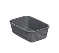 TATAY Organizer Cassetti A6 Baobab | Cestino Portaoggetti | Design Elegante Funzionale | Ordine Casa e Ufficio | Plastica Riciclata senza BPA | 11,3x17x5,6 cm, Grigio