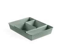 TATAY Set di 5 organizzatori (1 pezzo sottile + 2 pezzi A6 + 1 pz A5 + 1 pz A4) Bohol, in polipropilene, senza BPA, 100% materiale riciclato, verde