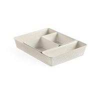 TATAY Organizer Cassetti Bohol | Set da 5: 2xA6 + A5 + A4 + Slim | Cestino Portaoggetti | Design Minimalista Funzionale | Ordine Casa e Ufficio | Plastica 100% Riciclata senza BPA, Ecohome