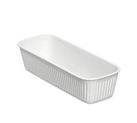 TATAY Organizer Cassetti Slim Baobab | Cestino Portaoggetti | Design Elegante Funzionale | Ordine Casa e Ufficio | Plastica Riciclata senza BPA | 9x24x5,6 cm, Bianco