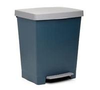 TATAY Pattumiera per Umido Cubik, 23L di Capacita, Pedale Retrattile, Polipropilene, senza BPA, Sacco della Spazzatura da 30 litri. Blu atlantico. Misure 33,5 x 30 x 39 cm