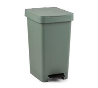 TATAY Pattumiera intelligente a pedale, Capacità 25L, Pedale retrattile, Polipropilene, Senza BPA, Sacchetto per rifiuti da 30L. Colore Verde Salvia Riciclaggio. Misure 26 x 36 x 47 cm