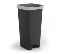 TATAY Pattumiera Cucina con Pedale Smart 40L | Design Compatto e Funzionale | Interni ed Esterni | Per Sacchetti da 30L a 50L | Plastica Resistente Senza BPA | 33x31x67cm, Nero