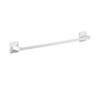 TATAY Porta Asciugamani Bagno Senza Fori o con Viti Grande | Include Kit Adesivo Glue&Fix (Regge fino a 5 kg) e Viti | Acciaio Inox | Design Moderno | 6 x 6,5 x 60 cm - Modello Iconik - Bianco