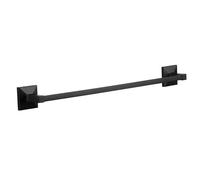 TATAY Porta Asciugamani Bagno Senza Fori o con Viti Grande | Include Kit Adesivo Glue&Fix (Regge fino a 5 kg) e Viti | Acciaio Inox | Design Moderno | 6 x 6,5 x 60 cm - Modello Iconik - Nero