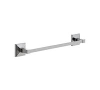 TATAY Porta Asciugamani Bagno Senza Fori o con Viti Medio | Include Kit Adesivo Glue&Fix (Regge fino a 5 kg) e Viti | Acciaio Inox | Design Moderno | 6 x 6,5 x 45 cm - Modello Iconik - Cromato