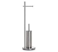 TATAY Porta Carta Igienica e Scopino da Terra | Supporto in Acciaio Inox con Base Zavorrata per Maggiore Stabilità | Senza Forature | Accessorio Bagno Robusto ed Elegante | 20,5 x 20,5 x 74,5 cm