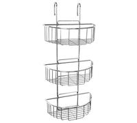 TATAY Mensola per Doccia in Metallo Cromato, con 3 cestini, Ideale per Essere Appeso al Box Doccia. 27,5 x 15 x 60 cm