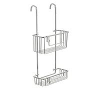 TATAY Porta Sapone per Doccia Mensola Doccia da Appendere per Paratia in Alluminio | Resiste Umidità e Corrosione | Supporta 16kg | Installazione Facile Senza Fori | Moderno | 28x15,5x56cm - Alluminio