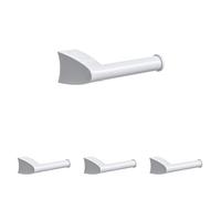 TATAY Portarotolo di carta igienica, ABS, bianco, medio (Confezione da 4)