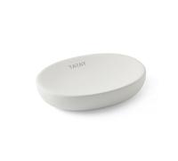 TATAY Portasapone in ceramica Soft, morbido al tatto e finitura opaca, privo di BPA, bianco. Dimensioni: 11,2 x 8,2 x 2,5 cm