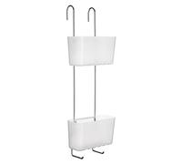 TATAY 4522101 Standard Duo cesta organizadora ducha o bañera con Dos baldas apta para Todo Tipo de mamparas, Acciaio Inossidabile, Glace, Taglia Unica