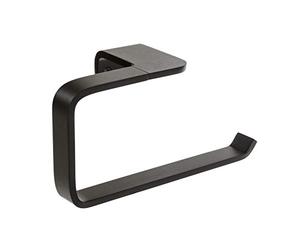 TATAY Portasciugamani ad anello in alluminio | Viti incluse | Compatibile con il sistema Glue & Fix | Design elegante e minimalista | 18,5 x 7 x 9 cm - Collezione Onyx - Nero opaco