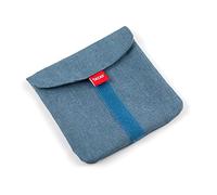 TATAY Porta Merenda per Bambini Riutilizzabile, Ideale per Porta Panino o Snack, Adattabile, Facile da pulire, Senza BPA, Personalizzabile. Denim Blue. Dimensioni 18 x 0,3 x 18 cm