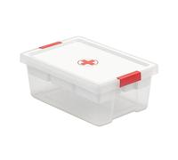 Tatay Scatola di Pronto Soccorso con Coperchio, Cassetta medica Capacità 7L, con Maniglie, 100% Materiali Riciclati, senza BPA, Trasparente. Dimensioni 25 x 36 x 13 cm