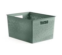 TATAY Scatola organizzatrice rettangolare Bohol, 20 l, in polipropilene, senza BPA, 100% plastica riciclata, verde, misure 30 x 39 x 21,5 cm