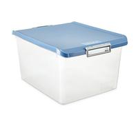 TATAY Scatole Plastica con Coperchio 35 L Multiuso - Classic | Coperchio con Cerniera Incluso | Manici Ergonomici in ABS | Design Impilabile e Resistente | Plastica BPA Free | 37,7x47,5x26 cm, Blu