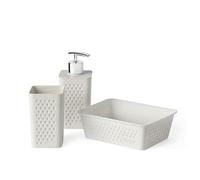 TATAY Set di 3pcs da Appoggio per Bagno (Bicchiere, Dispenser