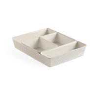 TATAY Set di 4 organizzatori (1 sottile + 1 A6 + 1 A5 + 1 A4) Bohol, polipropilene riciclato, senza BPA, Beige Ecohome