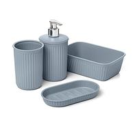 TATAY Set di 4pcs da Appoggio per Bagno (Bicchiere, Dispenser