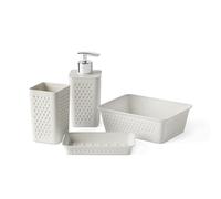 TATAY Set di 4pcs da Appoggio per Bagno (Bicchiere, Dispenser di Sapone