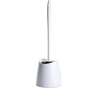 TATAY Scopino per WC Standard, Polipropilene, Spazzola Nera, Senza BPA, Made in Spain, Bianco. Misure: 12 x 12 x 38 cm