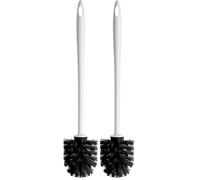 TATAY Spazzolone Bagno WC | Scopino Bagno WC Senza Supporto con Manico Robusto | Prodotto in Spagna | Polipropilene | Pulizia Pratica ed Efficace | 7,5 x 7,5 x 36 cm - Bianco (Confezione da 2)