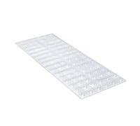TATAY Tappetino Bagno Antiscivolo di PVC con Ventose, Resistente a muffe e microbi, antibatterico, Design Barcelona, Traslucido, Dimensione 96 x 36 cm