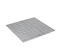 TATAY Tappetino Antiscivolo da Doccia o Vasca, di PVC con Ventose, Resistente a muffe e microbi, antibatterico, Design Barcelona, Grigio, Dimensione 54 x 54 cm