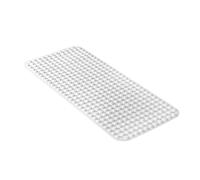 TATAY Tappeto Antiscivolo Vasca | 50% Materiale Riciclato | Ventose a Forte Aderenza & Comfort | Alta Qualità & Resistente | Superficie Morbida | 92x42 cm - Bianco