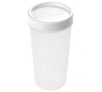 TATAY Contenitori Ermetici per Alimenti 0,6L Twist | Coperchio a Vite | Contenitori Plastica per Alimenti | Microonde, Lavastoviglie, Frigo, Freezer | Plastica senza BPA | 8,5x8,5x16,5 cm, Bianco