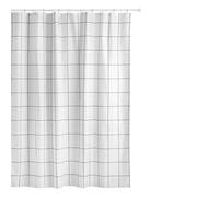TATAY Tenda Doccia Nero Design Moderno Tessuto Poliestere Resistente