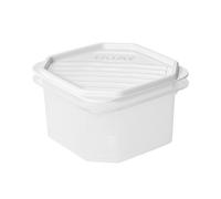 Tatay Top Flex - Contenitore ermetico ottagonale da 0,6 l con chiusura a scatto. Bianco