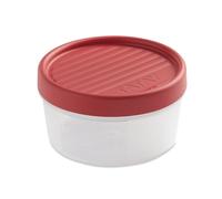 Tatay Twist - Contenitore rotondo da 0,5 l con coperchio ermetico a vite. Rosso mirtillo