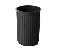 TATAY Vaso Cepillo de Dientes Baño Negro | Plástico Reciclado y Resistente | Fabricado en España de Forma Responsable | Porta Cepillo de Dientes Minimalista | Limpieza Fácil - Colección BaoBab