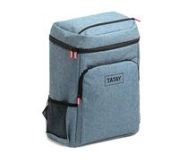 TATAY Zaino Borsa Frigo 25L | Zaino Termico Antifuga | Spallacci e Schienale Imbottiti | Mantiene Freddo 12h | Chiusura Ermetica con Cerniera | 6 Tasche | 31x19x35cm - Blu Denim